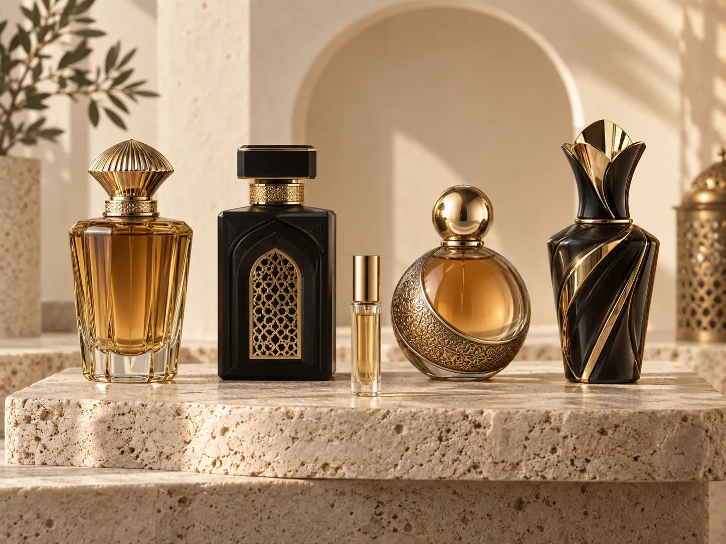Composição de frascos de perfumes e decant